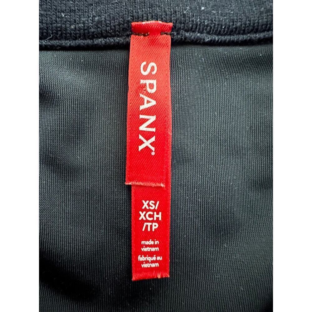 Spanx Velvet Half Zip Pullover Top Size XS Black Lounge Sweatshirt - Picture 4 of 7